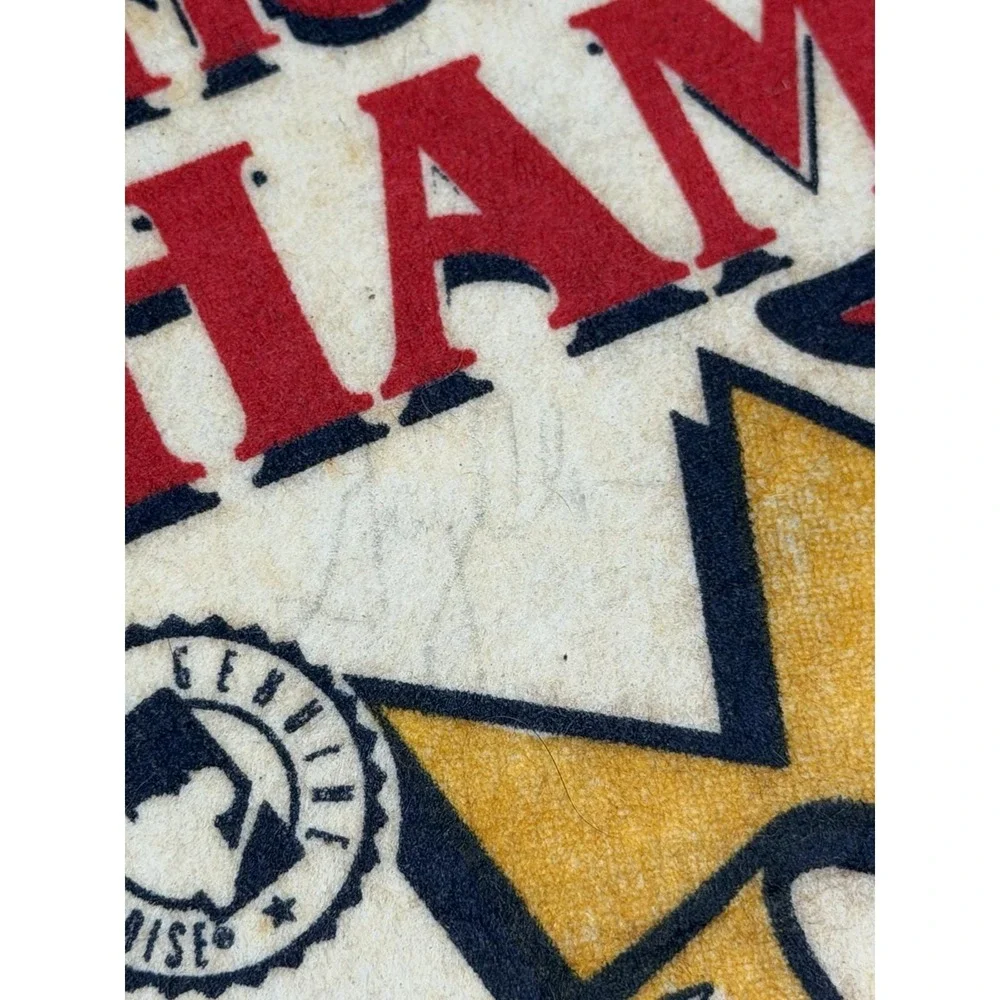 Vintage 1991-1992 Atlanta Braves NL Champions Pennant Signed World Series Felt